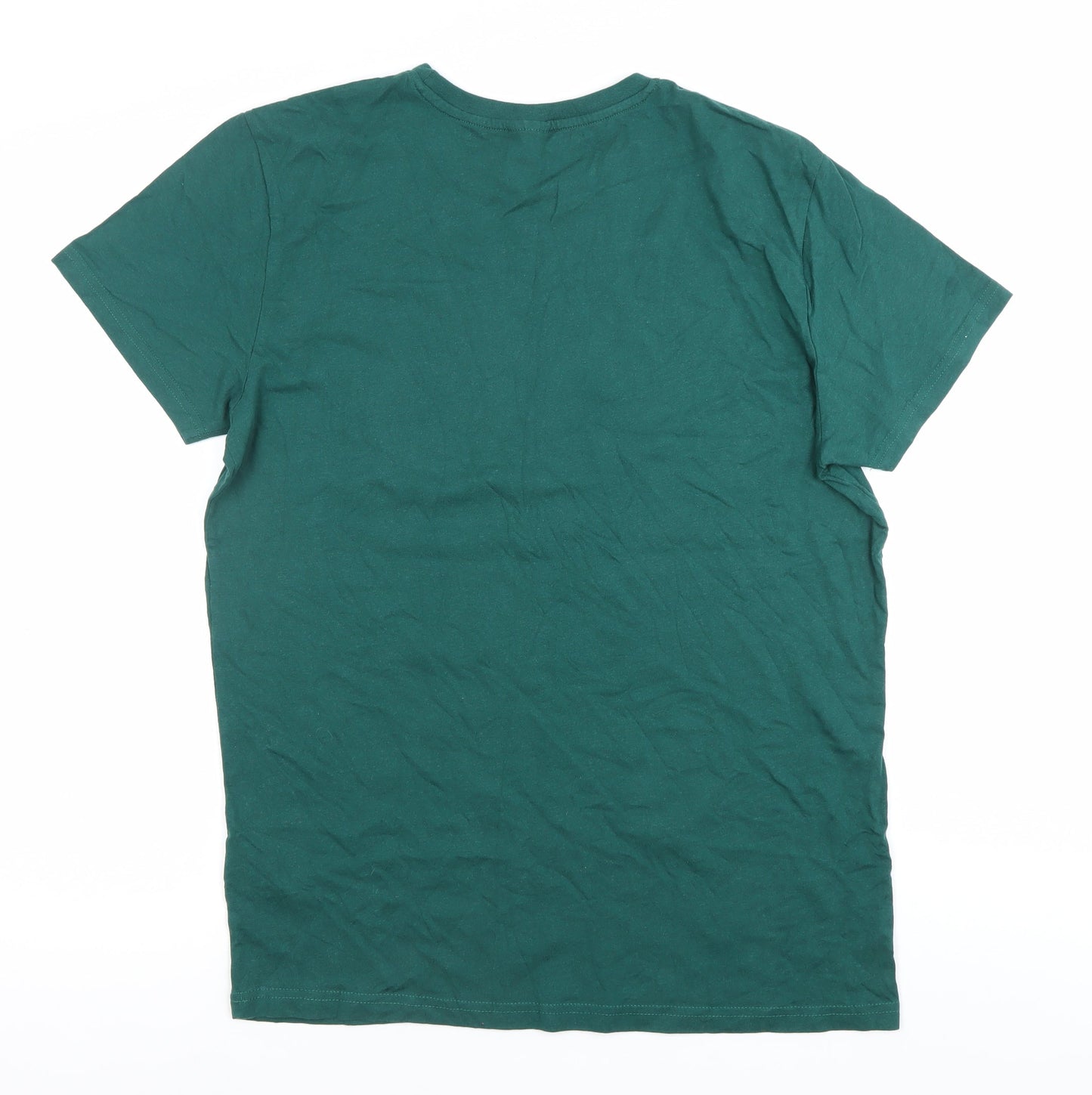 AlphaR One Men's Green L Christmas Santa University T-Shirt