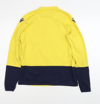 Macron Boys XL Yellow Navy Stoke City Long Sleeve Football Jersey