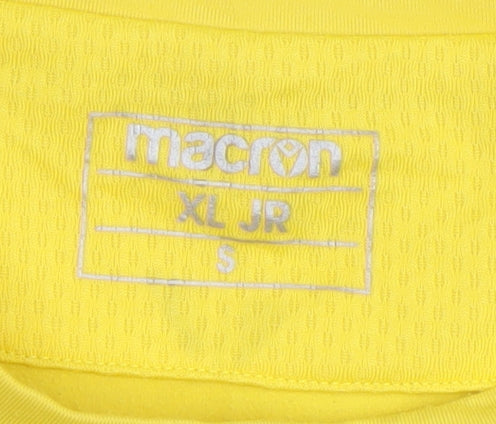 Macron Boys XL Yellow Navy Stoke City Long Sleeve Football Jersey