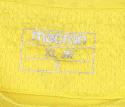 Macron Boys XL Yellow Navy Stoke City Long Sleeve Football Jersey