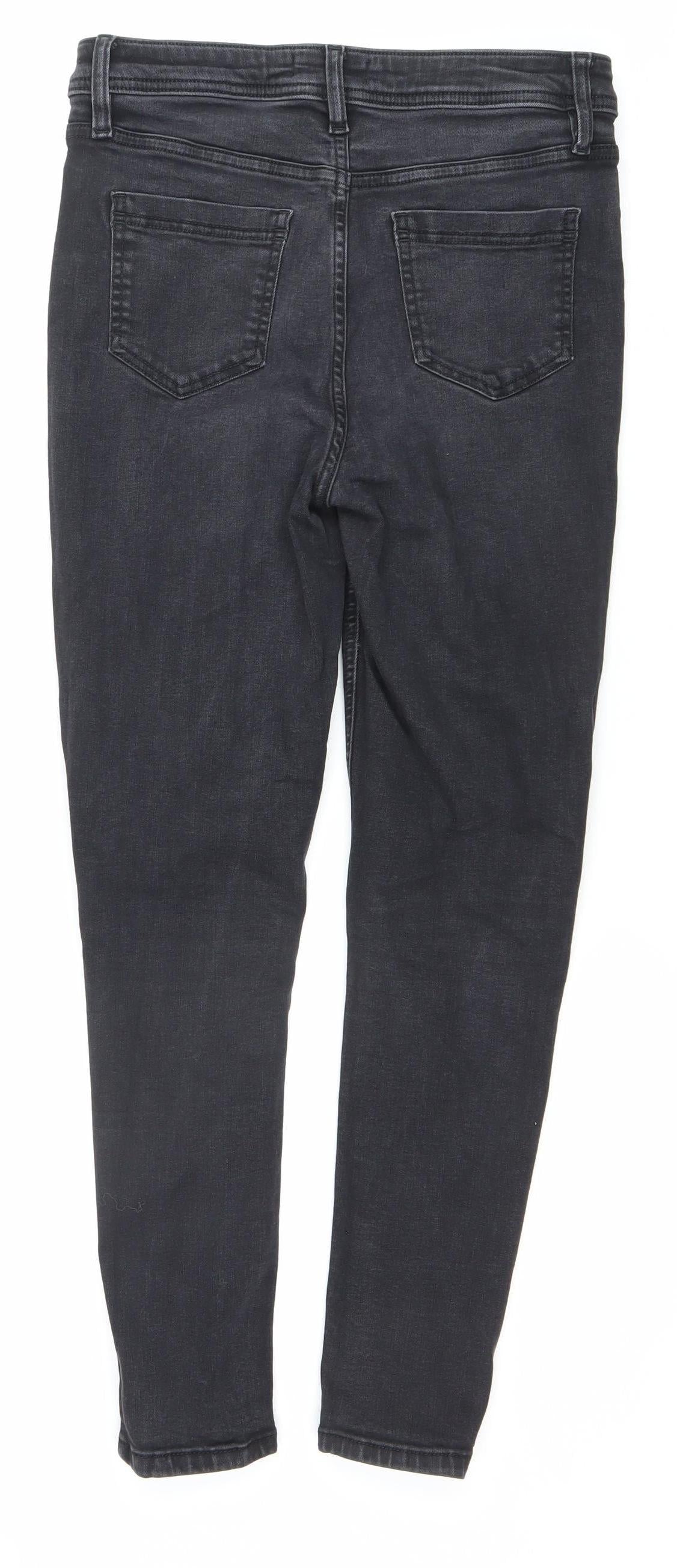 F&F Women’s Black Skinny Jeans Size 12 Slim Fit Dark Wash Stretch