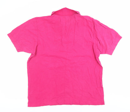 Reebok Men's Pink XL Polo Shirt Short Sleeve 100% Cotton Casual