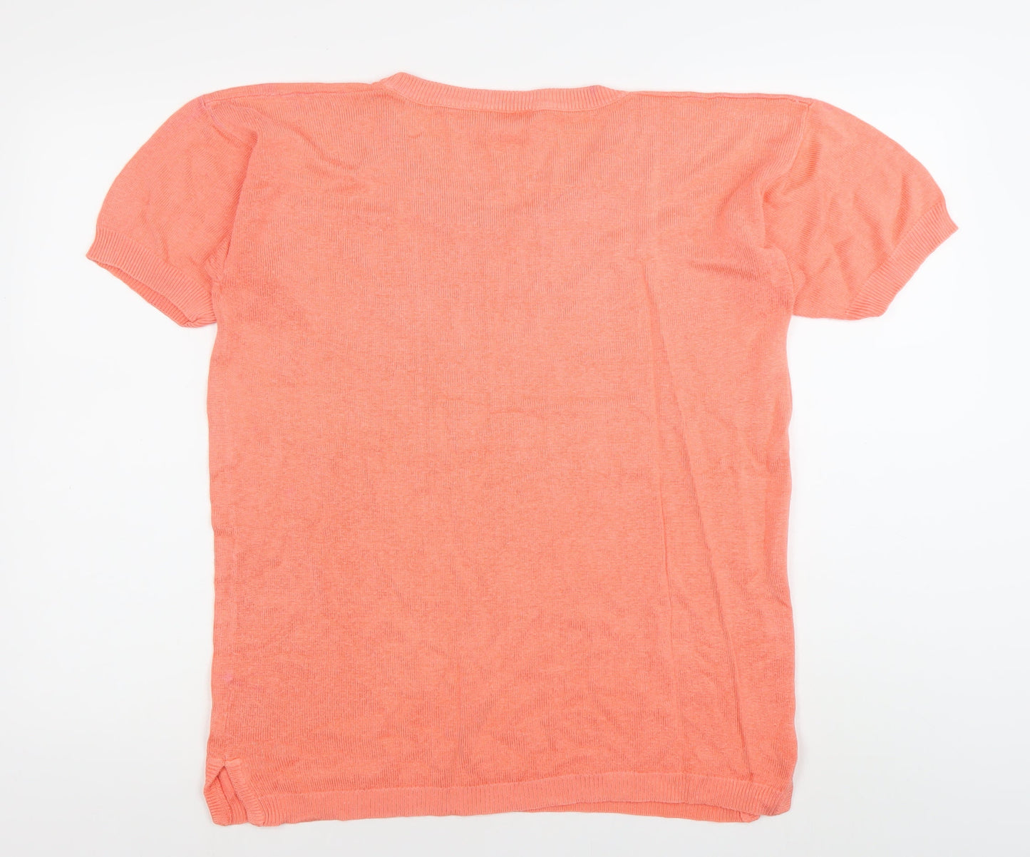 Womens UK Size 12 Dorothy Perkins Orange Basic T-Shirt