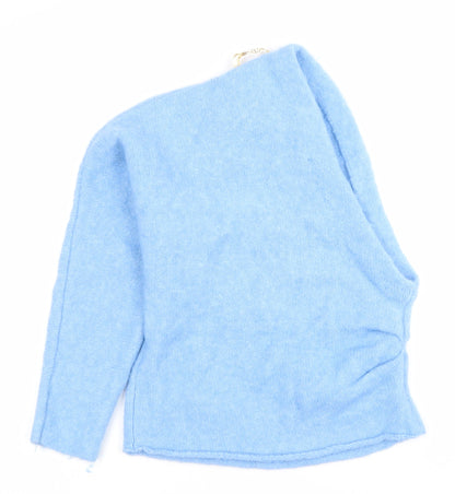 Womens UK Size S Zara Blue Pullover Jumper