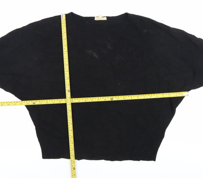 Phase Eight Women’s Black L Boat Neck Lightweight Blouse 3/4 Sleeve