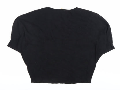 Phase Eight Women’s Black L Boat Neck Lightweight Blouse 3/4 Sleeve