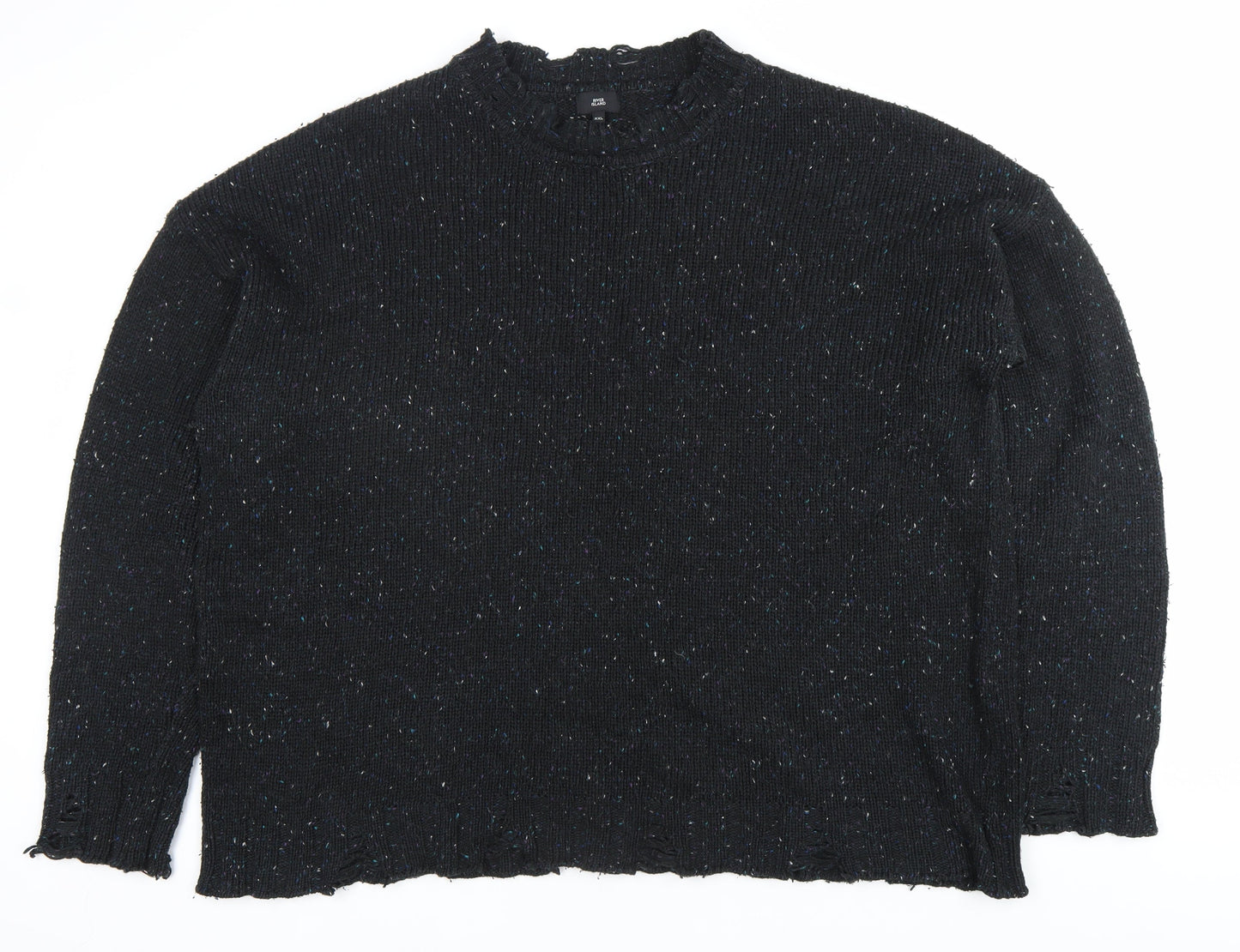 Womens UK Size 2XL River Island Black Pullover Jumper