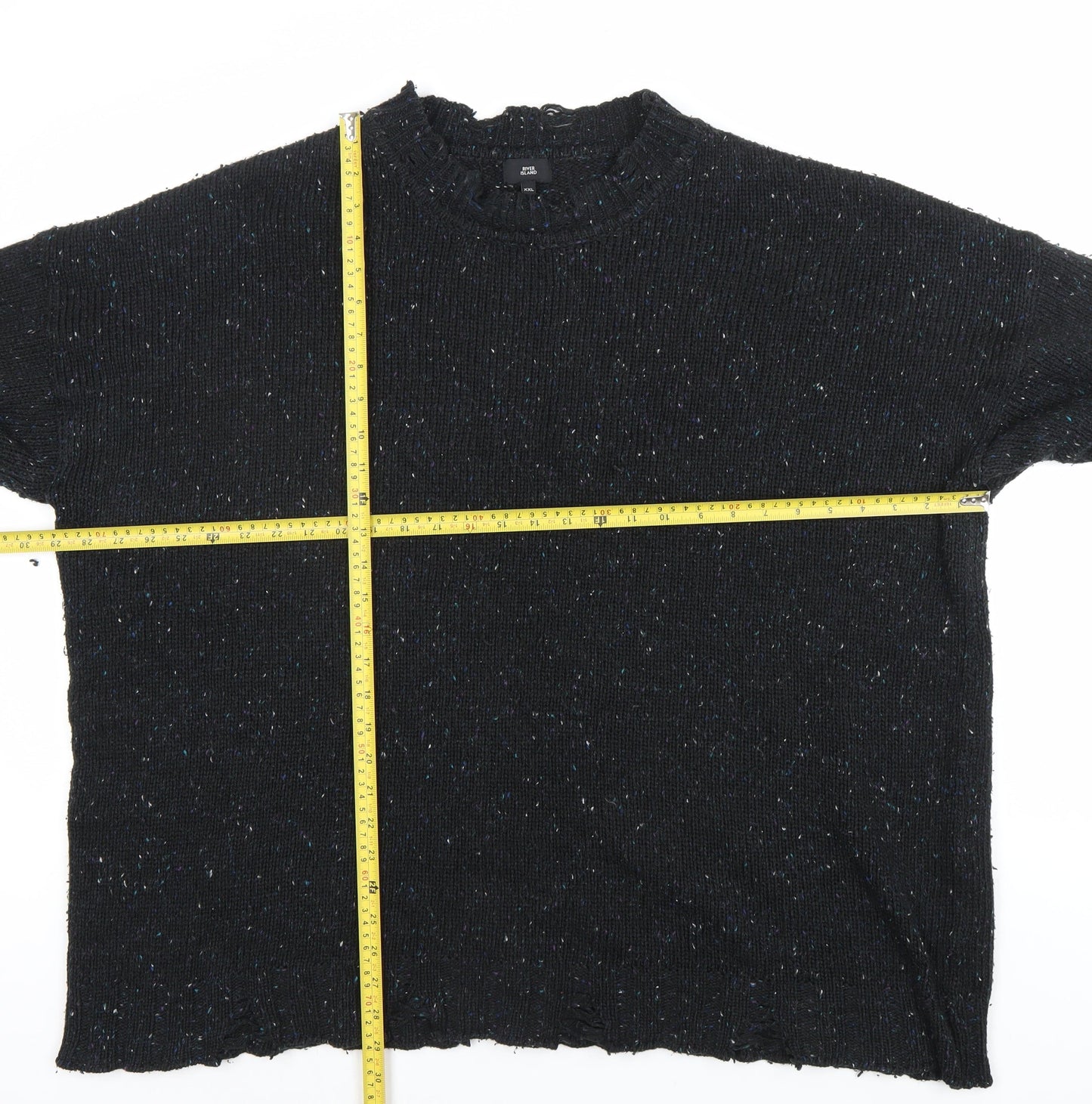 Womens UK Size 2XL River Island Black Pullover Jumper