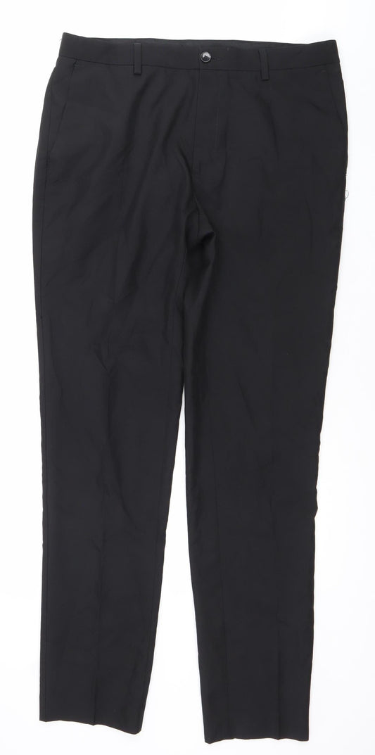 Marks and Spencer Men's Black 34L Skinny Dress Pants