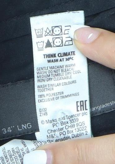 Marks and Spencer Men's Black 34L Skinny Dress Pants