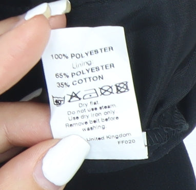 River Island Women’s Black Sleeveless Jumpsuit Size 8 Party Straight Leg