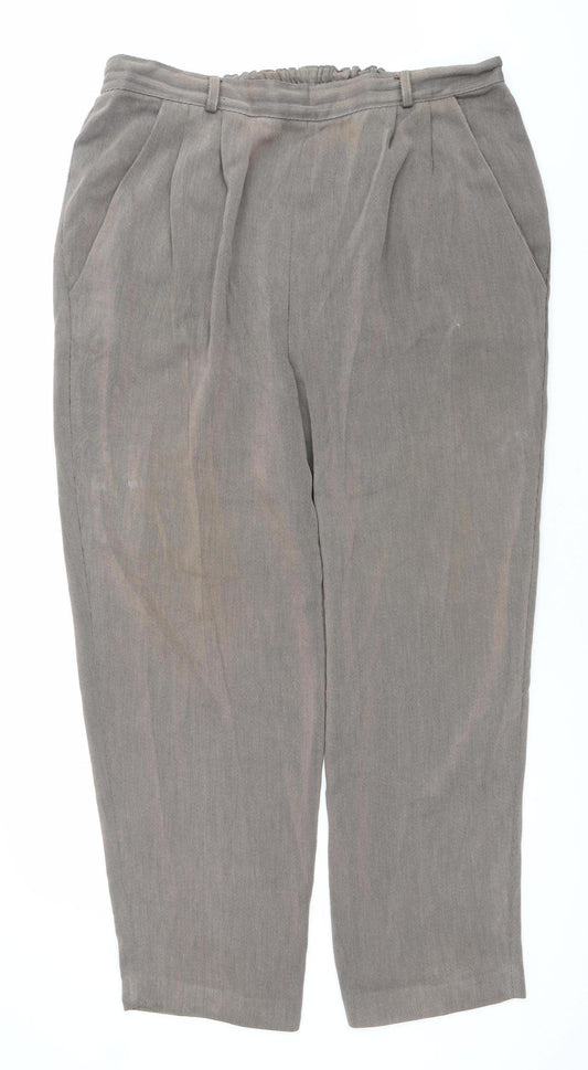 Essence Women’s Brown Size 20 Harem Tapered Trousers Lightweight