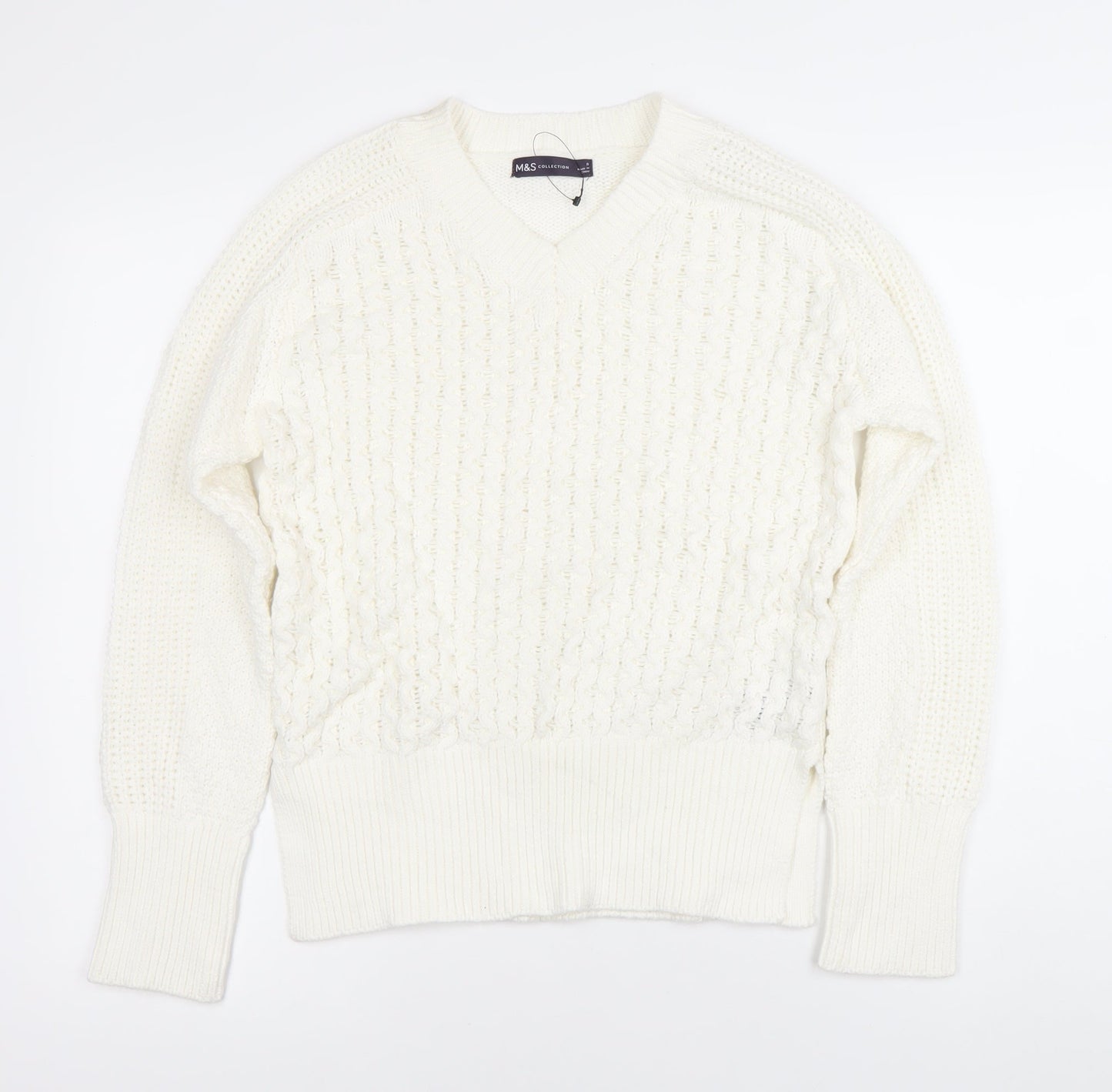Womens UK Size S Marks and Spencer Ivory Pullover Jumper