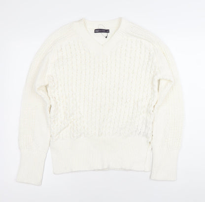 Womens UK Size S Marks and Spencer Ivory Pullover Jumper