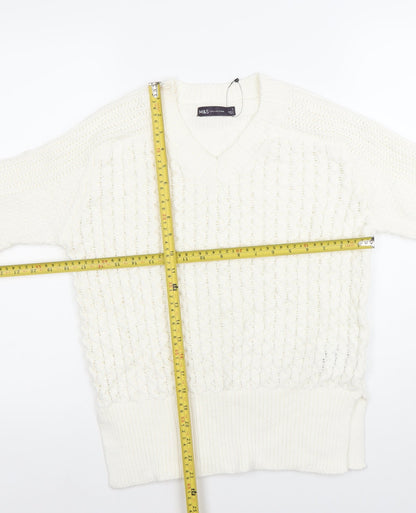Womens UK Size S Marks and Spencer Ivory Pullover Jumper
