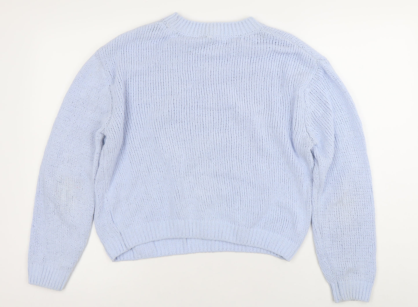Womens UK Size S Divided Blue Pullover Jumper