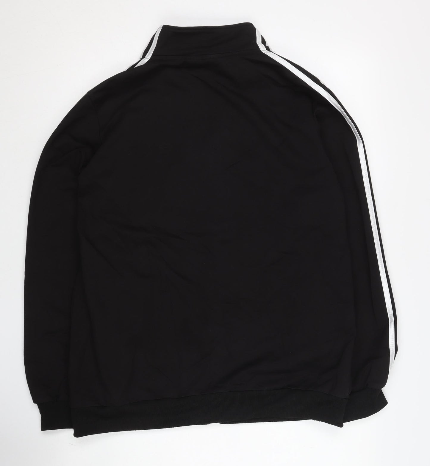 Adidas Men's Black M Track Jacket 100% Cotton Full Zip Long Sleeve