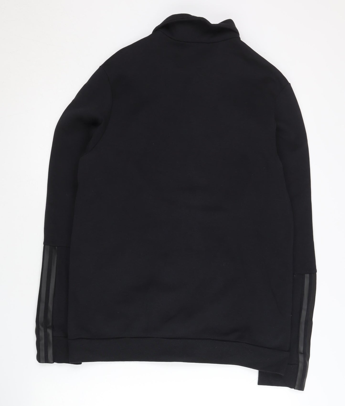 Adidas Men's Black L Track Jacket Full Zip Breathable Pockets