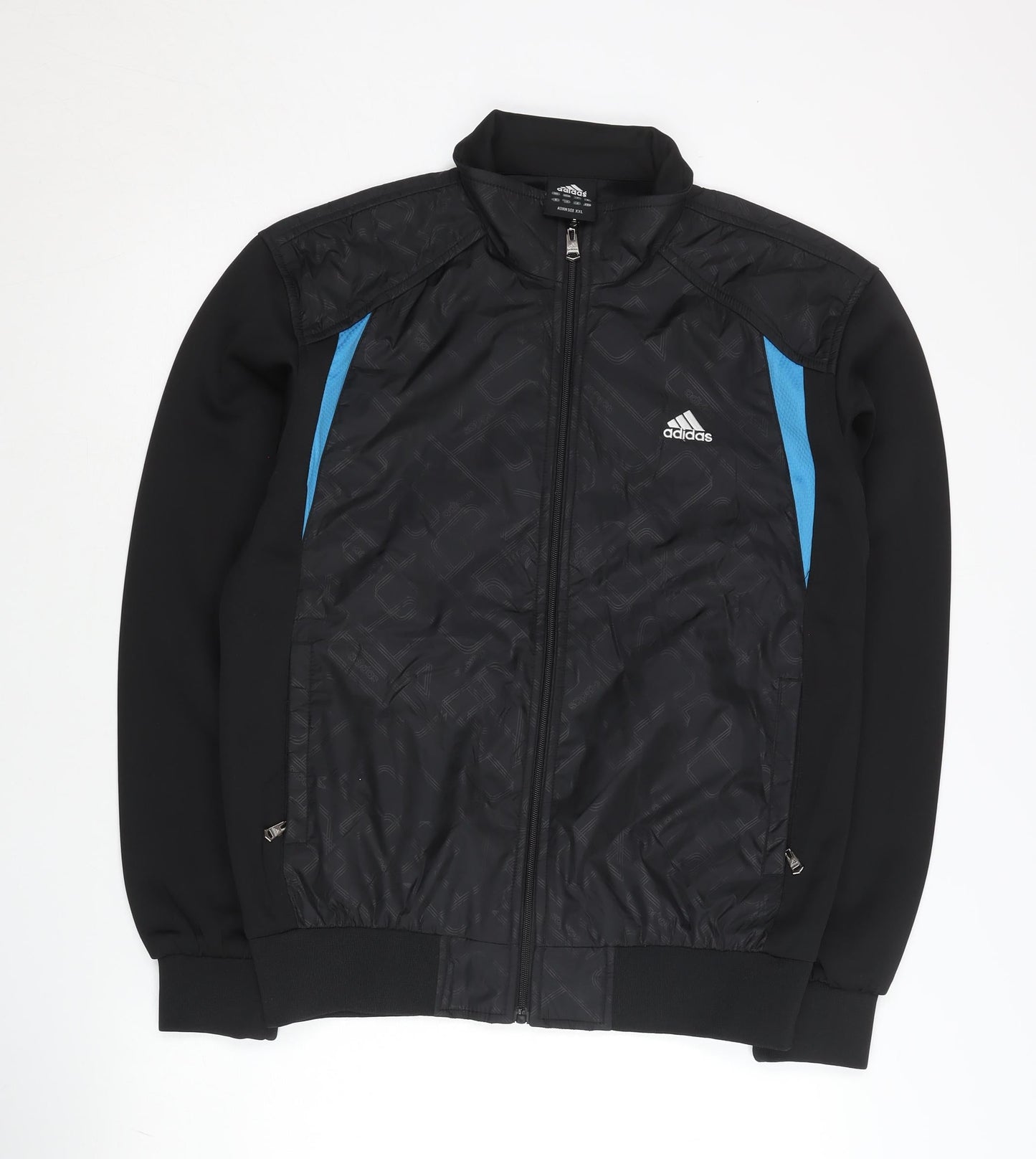 adidas Mens Black XL Track Jacket Full Zip Sportswear
