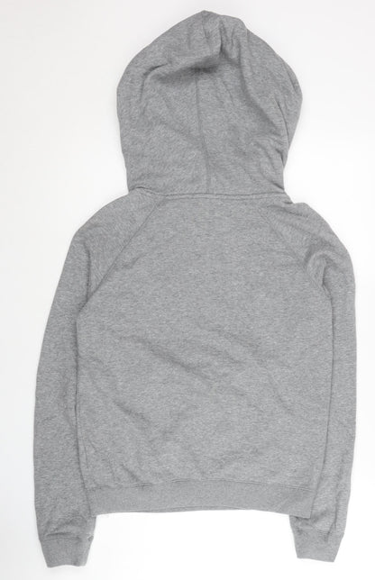 Nike Women's Grey M Pullover Hoodie Raglan Sleeve Sportswear