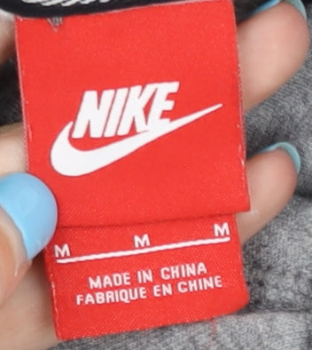 Nike Women's Grey M Pullover Hoodie Raglan Sleeve Sportswear