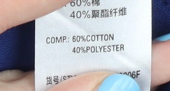 Fila Unisex Blue M Pullover Sweatshirt Crew Neck Logo Graphic