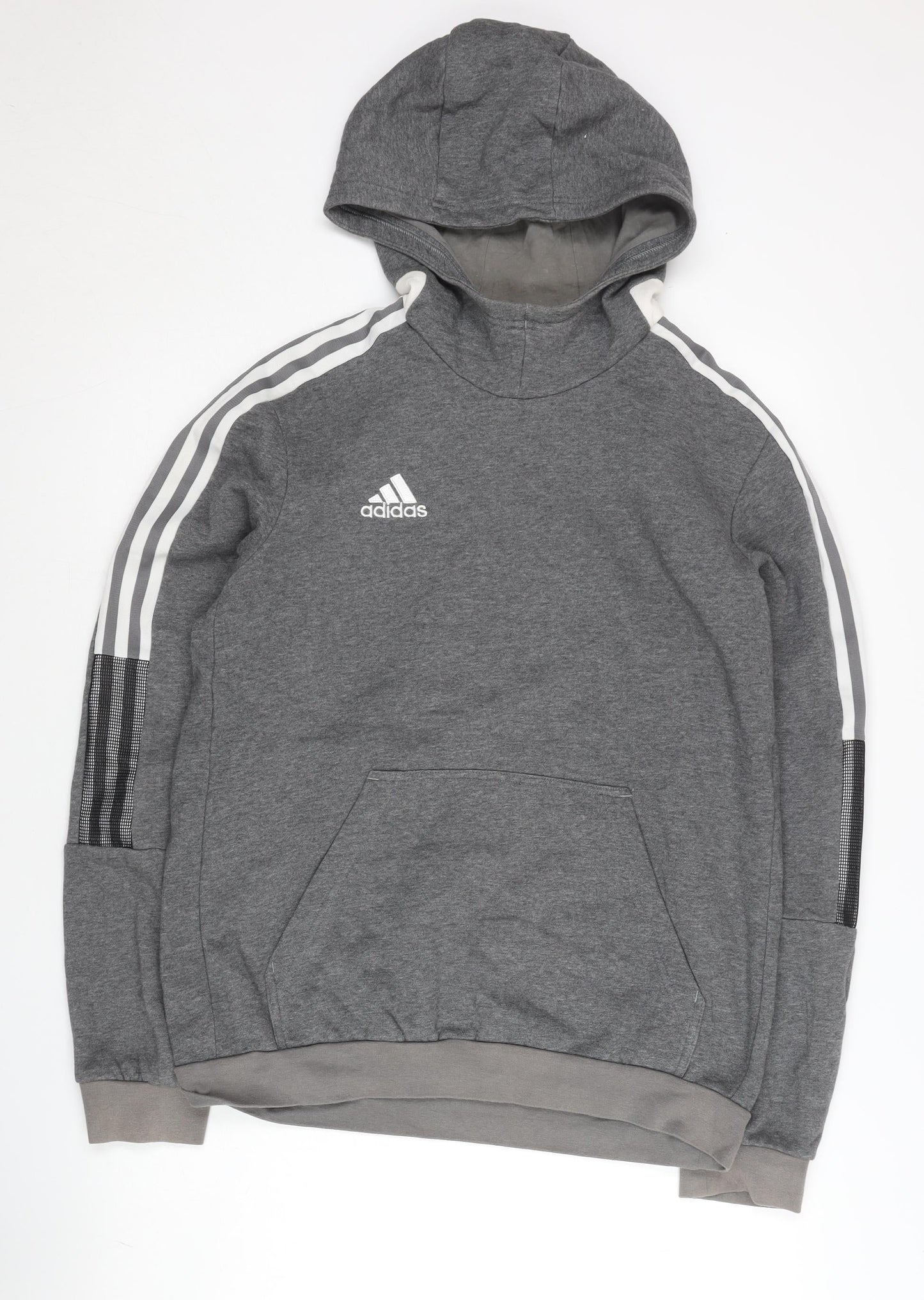 Mens UK Size M adidas Grey Pullover Hoodie