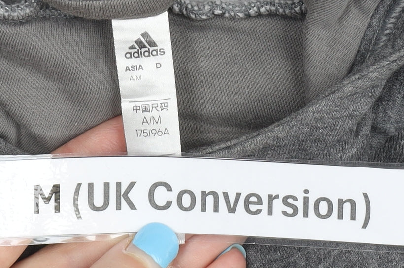 Mens UK Size M adidas Grey Pullover Hoodie