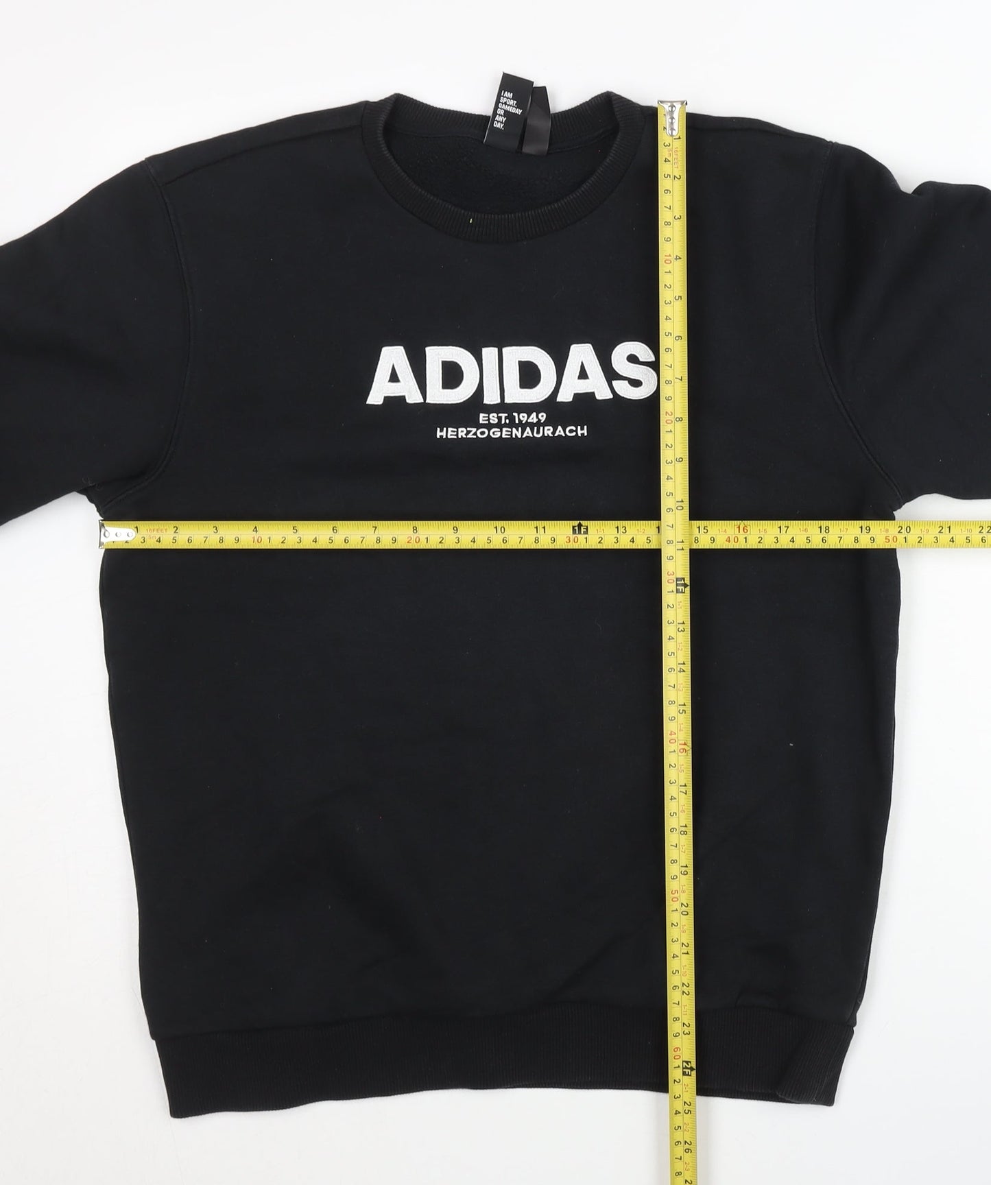 Adidas Men's Black M Pullover Sweatshirt Crew Neck Logo Sportswear