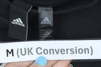 Adidas Men's Black M Pullover Sweatshirt Crew Neck Logo Sportswear
