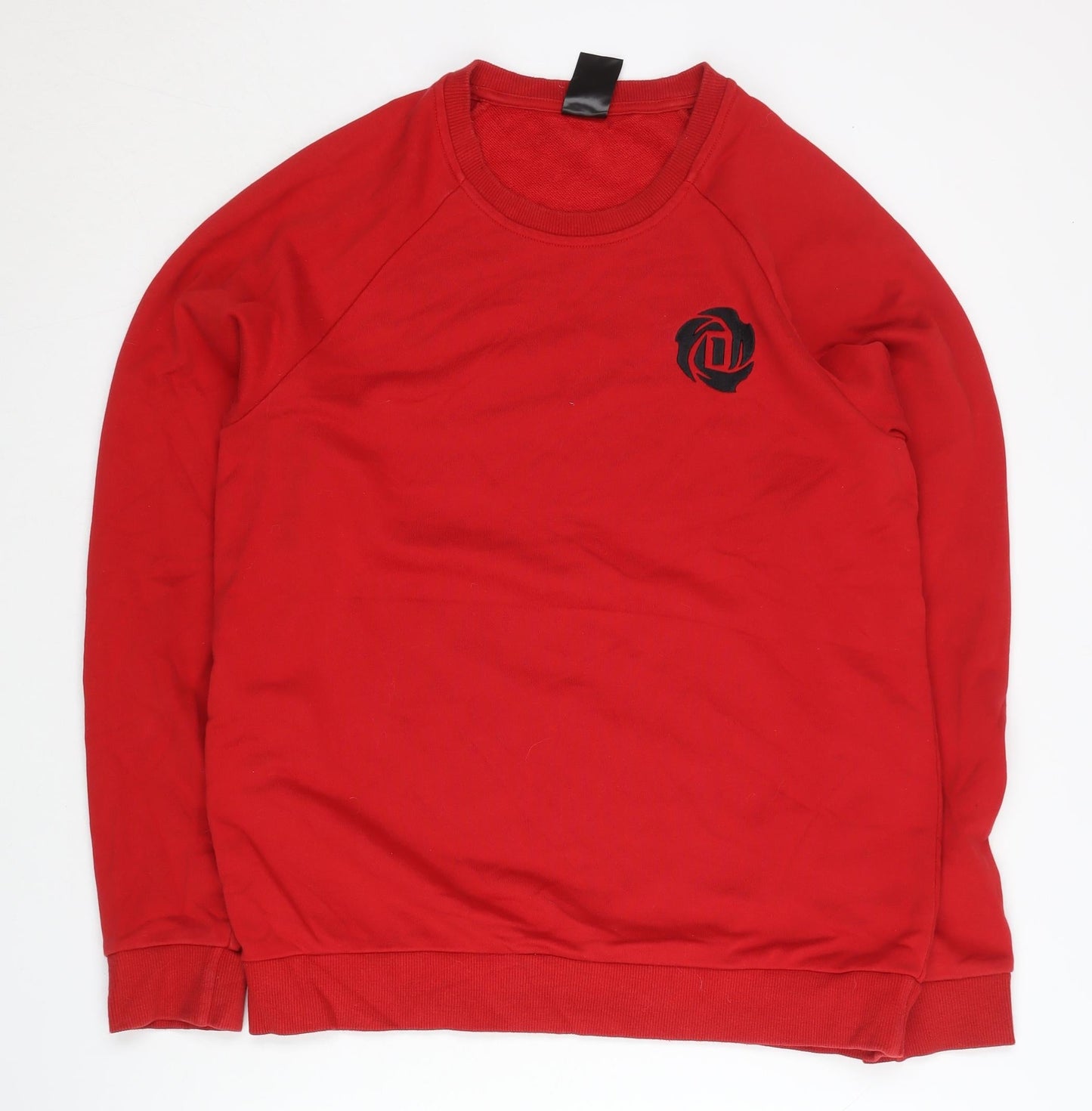 Mens UK Size L adidas Red Pullover Sweatshirt