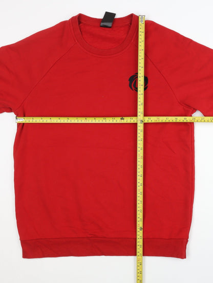 Mens UK Size L adidas Red Pullover Sweatshirt