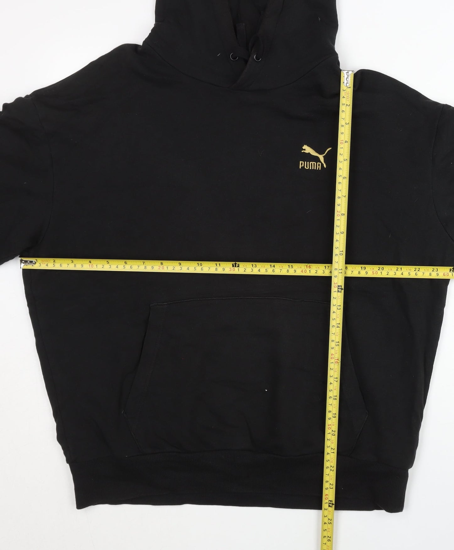 Mens UK Size M PUMA Black Pullover Hoodie