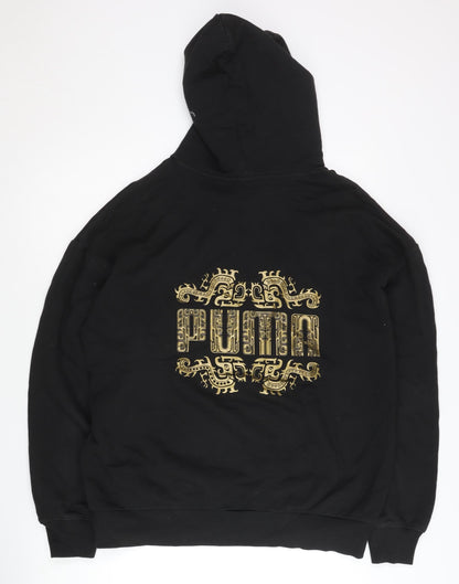 Mens UK Size M PUMA Black Pullover Hoodie