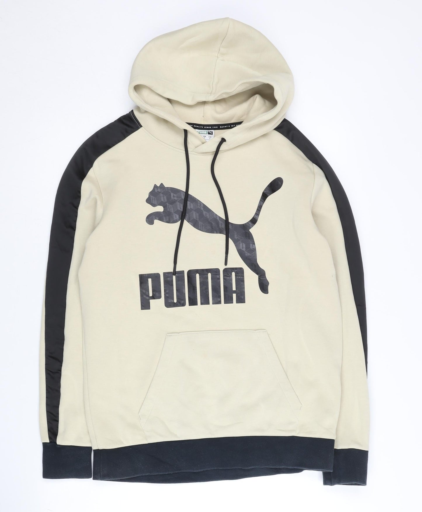 Mens UK Size S PUMA Beige Pullover Hoodie