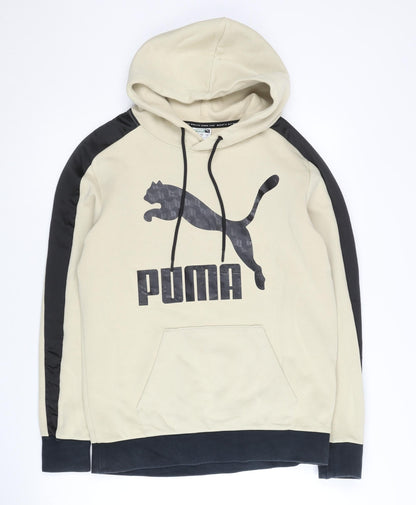 Mens UK Size S PUMA Beige Pullover Hoodie
