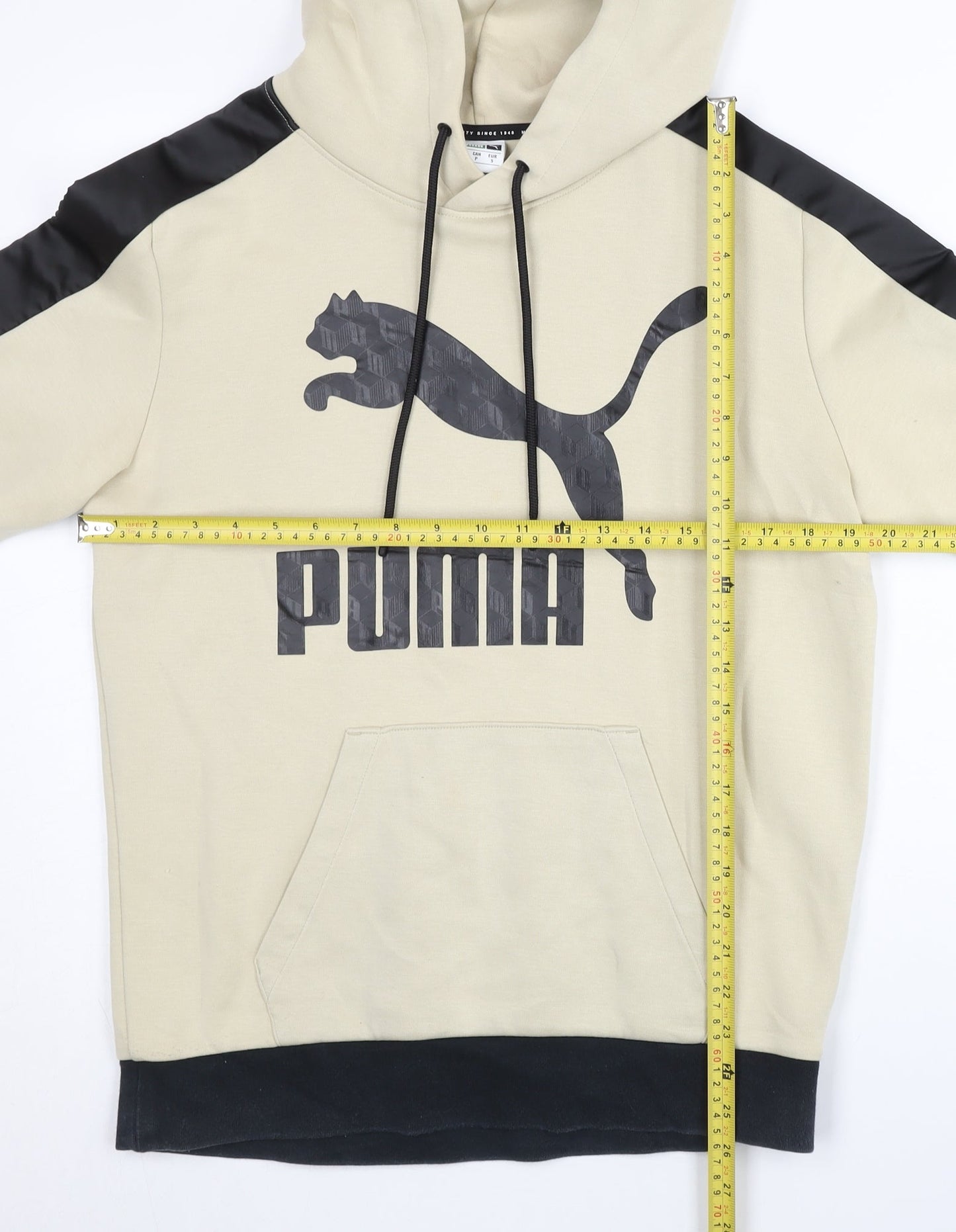 Mens UK Size S PUMA Beige Pullover Hoodie