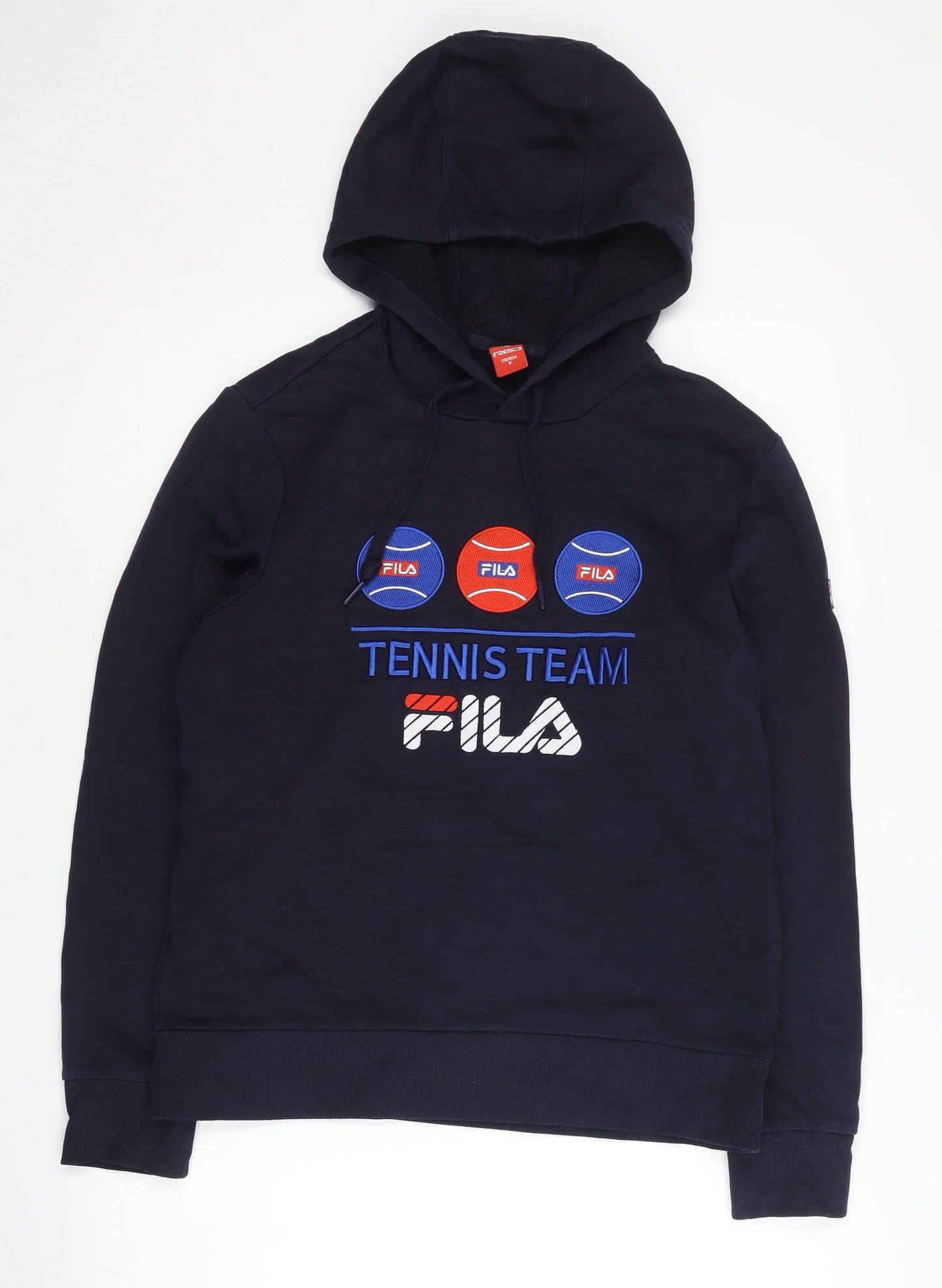 Mens UK Size S FILA Blue Pullover Hoodie