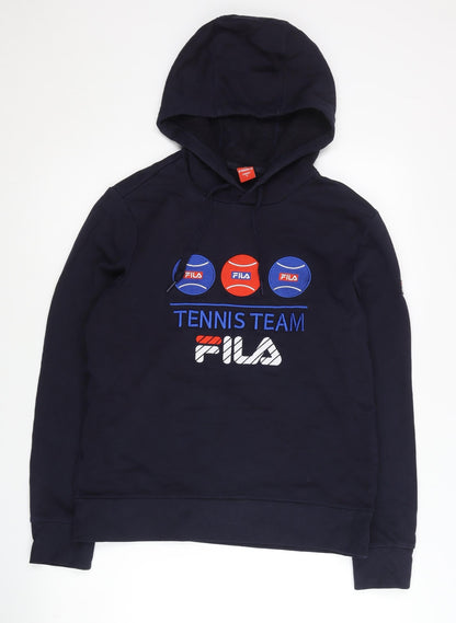 Mens UK Size S FILA Blue Pullover Hoodie