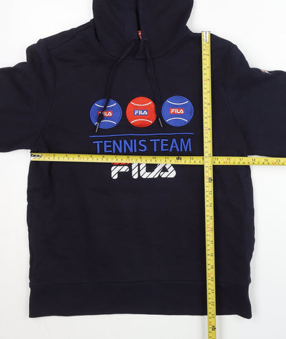 Mens UK Size S FILA Blue Pullover Hoodie