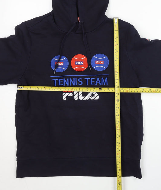 Mens UK Size S FILA Blue Pullover Hoodie