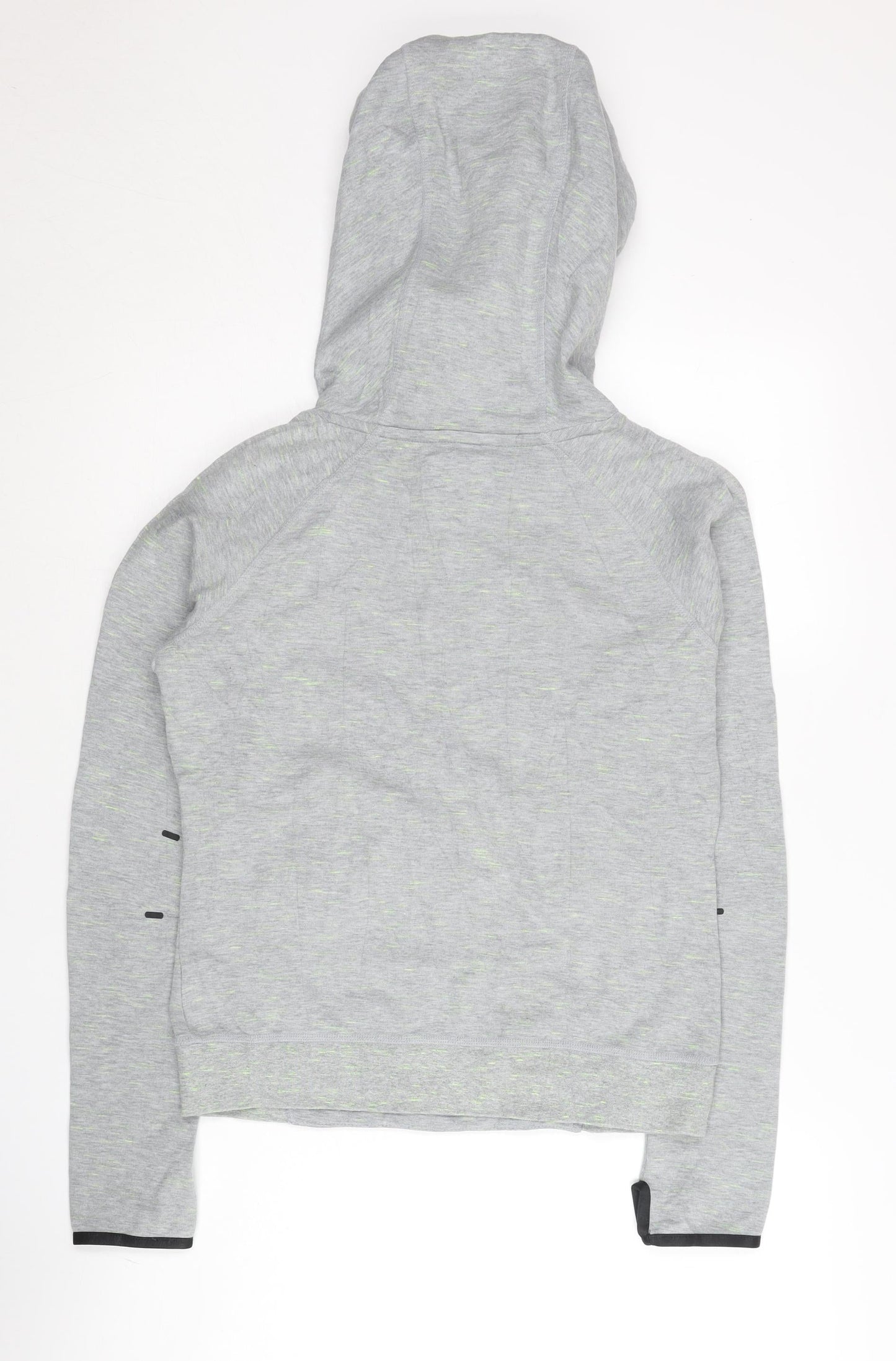 Nike Women’s Grey Pullover Hoodie M Hooded Zip Pockets Sportswear