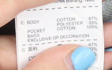 Nike Women’s Grey Pullover Hoodie M Hooded Zip Pockets Sportswear