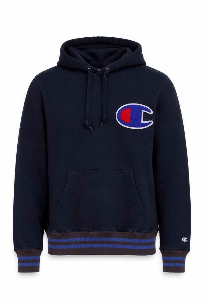 Mens UK Size S Champion Blue Pullover Hoodie