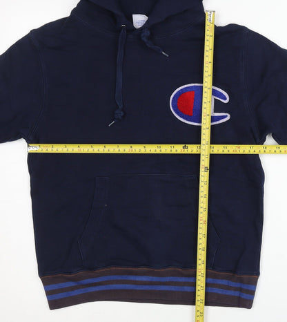 Mens UK Size S Champion Blue Pullover Hoodie