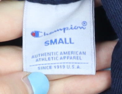 Mens UK Size S Champion Blue Pullover Hoodie