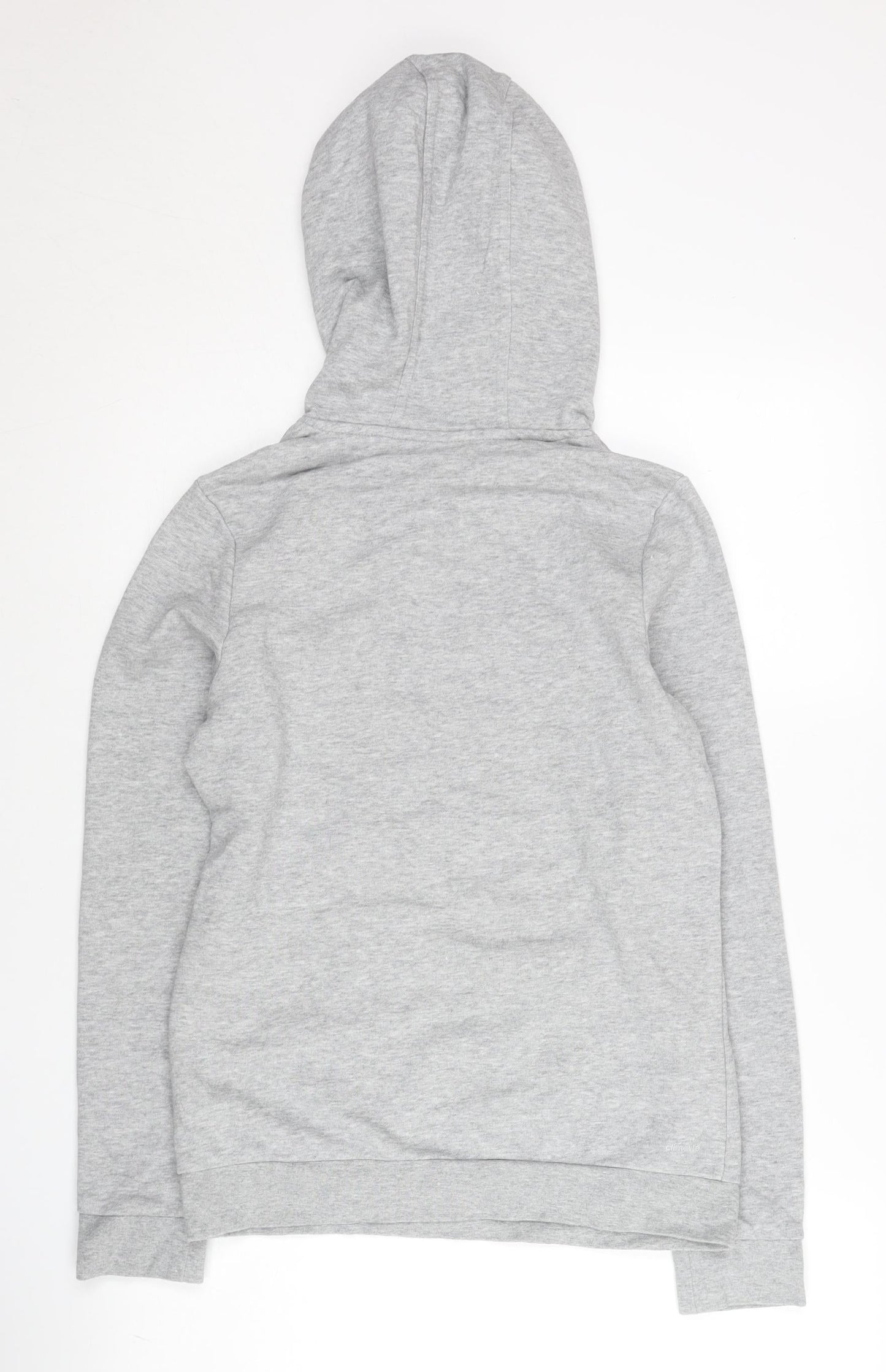 Adidas Womens Grey XS Pullover Hoodie Graphic Print Sportswear