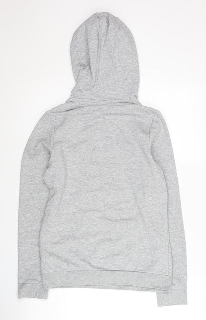 Adidas Womens Grey XS Pullover Hoodie Graphic Print Sportswear