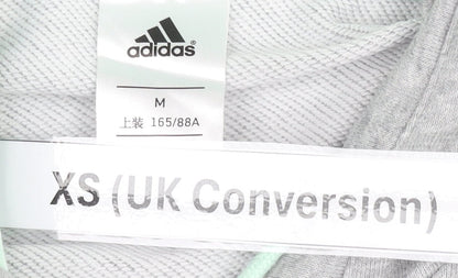 Adidas Womens Grey XS Pullover Hoodie Graphic Print Sportswear