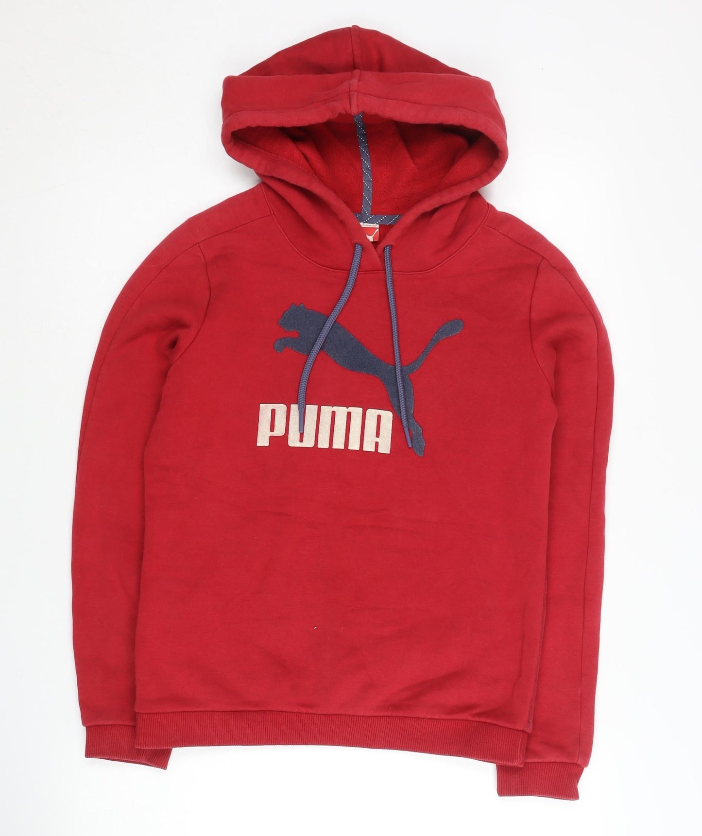 Mens UK Size M PUMA Red Pullover Hoodie